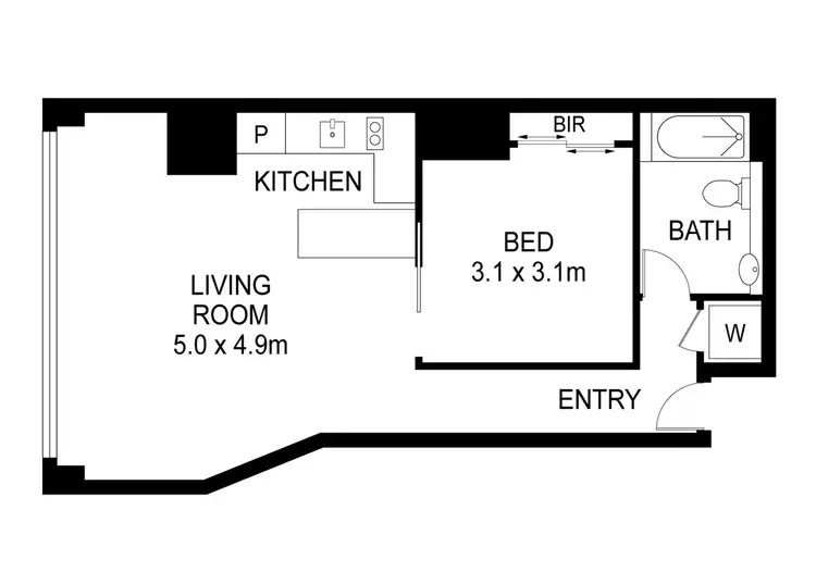 Floorplan of Homely apartment listing, 506/100 Exhibition Street, Melbourne VIC 3000