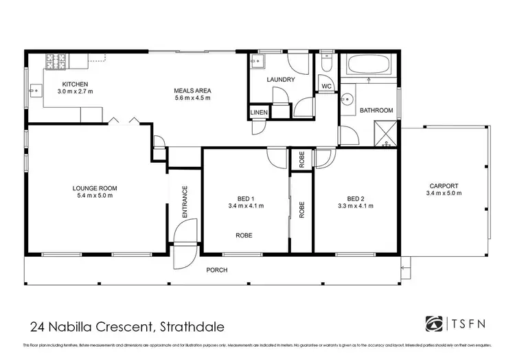 Floorplan of Homely house listing, 24 Nabilla Crescent, Strathdale VIC 3550