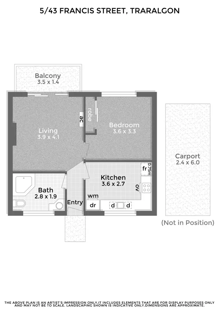 Floorplan of Homely unit listing, 5/43 Francis Street, Traralgon VIC 3844