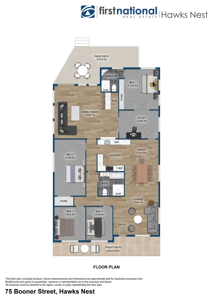 Floorplan of Homely house listing, 75 Booner Street, Hawks Nest NSW 2324