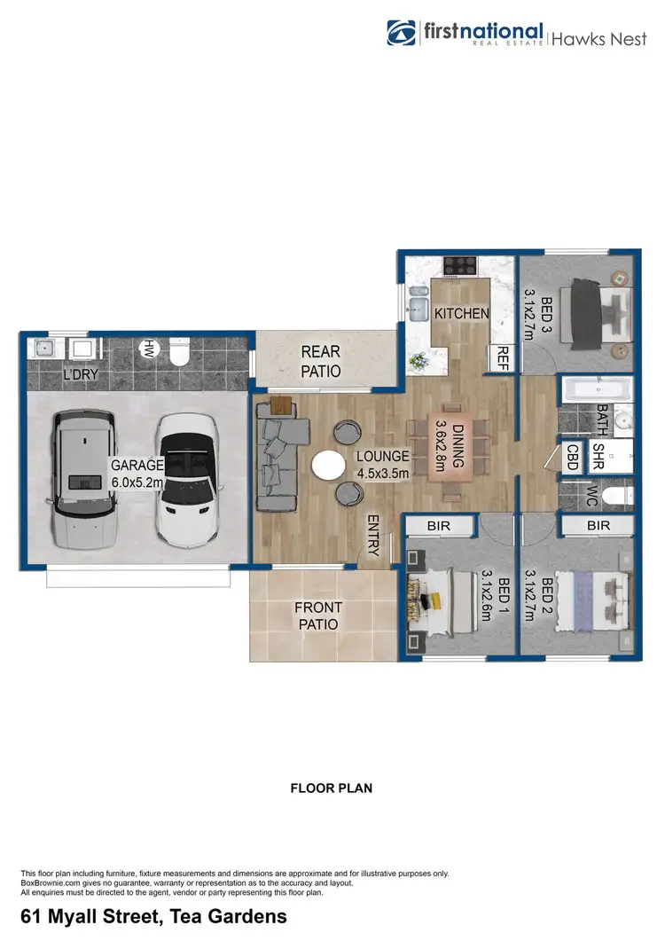 Floorplan of Homely house listing, 61 Myall Street, Tea Gardens NSW 2324