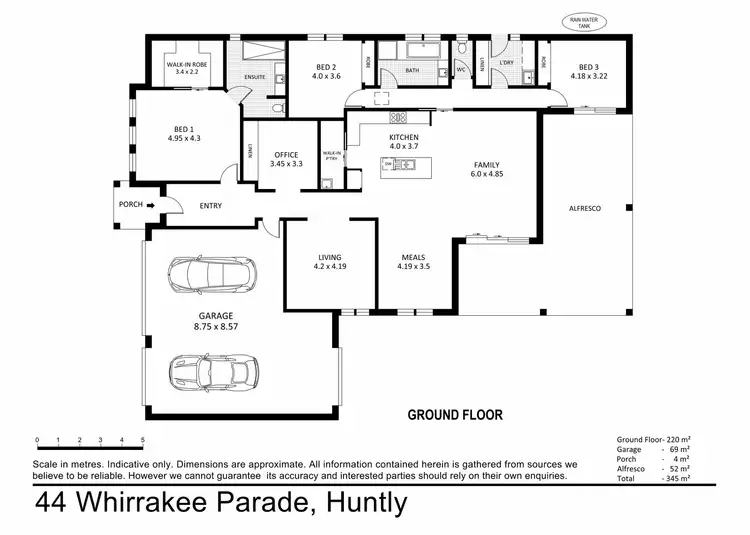 Floorplan of Homely house listing, 44 Whirrakee Parade, Huntly VIC 3551