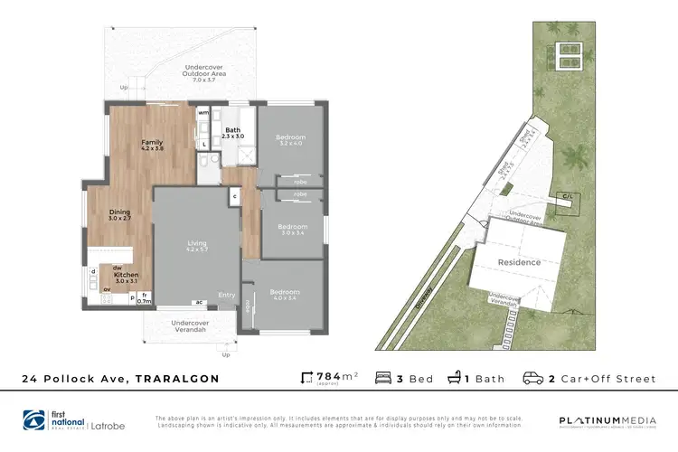 Floorplan of Homely house listing, 24 Pollock Avenue, Traralgon VIC 3844