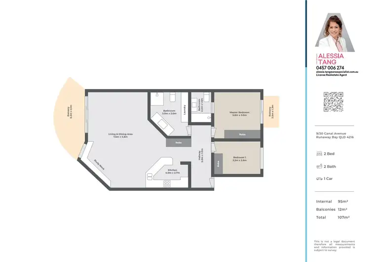 Floorplan of Homely unit listing, 9/20 Canal Avenue, Runaway Bay QLD 4216