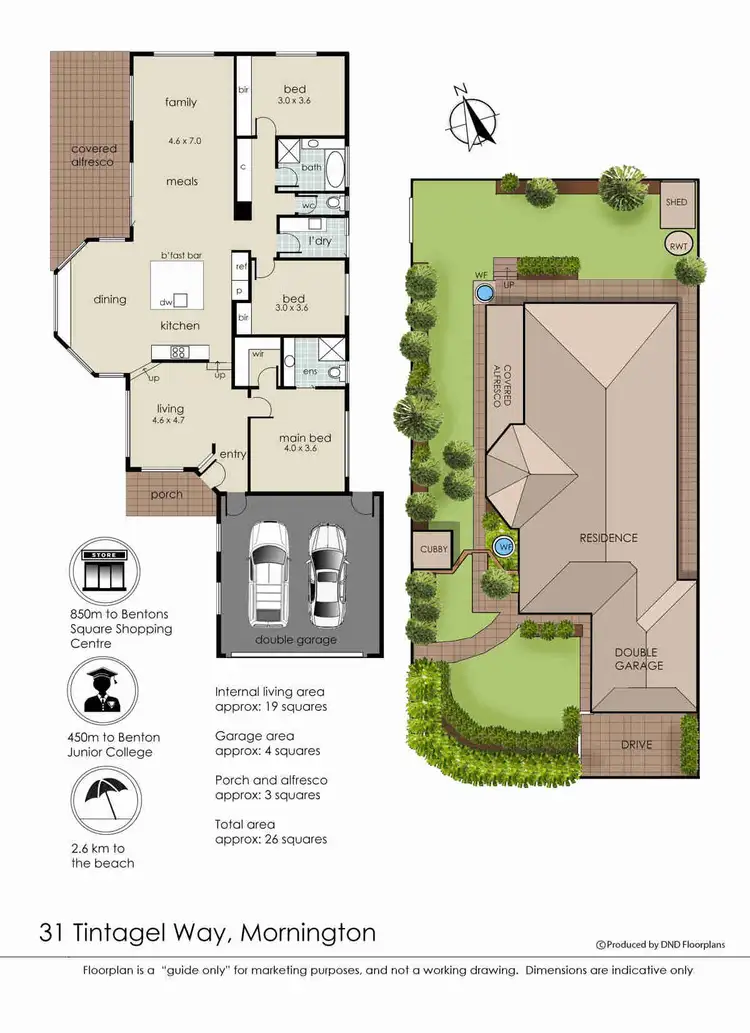 Floorplan of Homely house listing, 31 Tintagel Way, Mornington VIC 3931