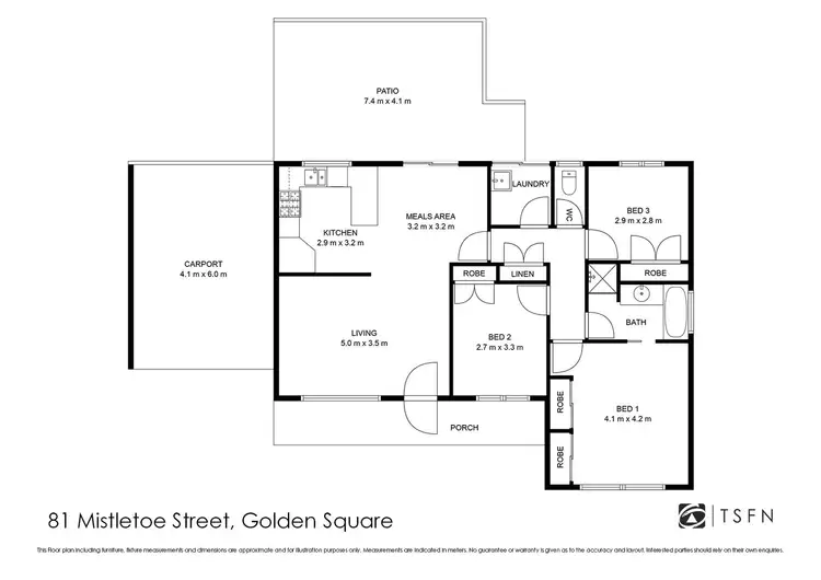 Floorplan of Homely house listing, 81 Mistletoe Street, Golden Square VIC 3555