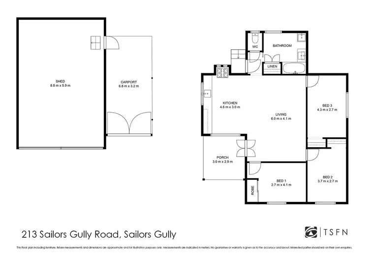 Floorplan of Homely house listing, 213 Sailors Gully Road, Sailors Gully VIC 3556