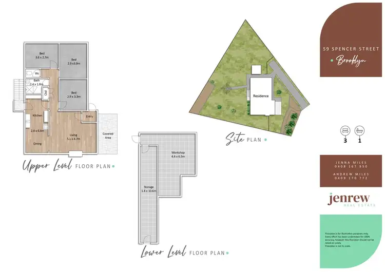 Floorplan of Homely house listing, 59 Spencer Street, Brooklyn TAS 7320