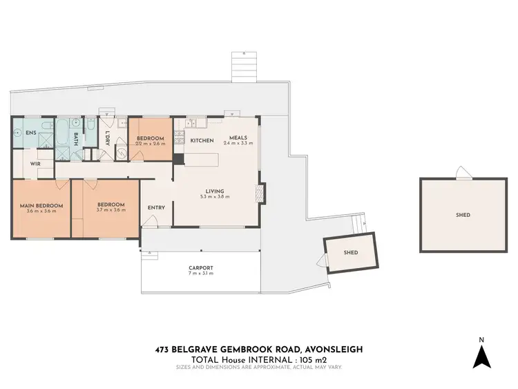 Floorplan of Homely house listing, 473 Belgrave-Gembrook Road, Avonsleigh VIC 3782