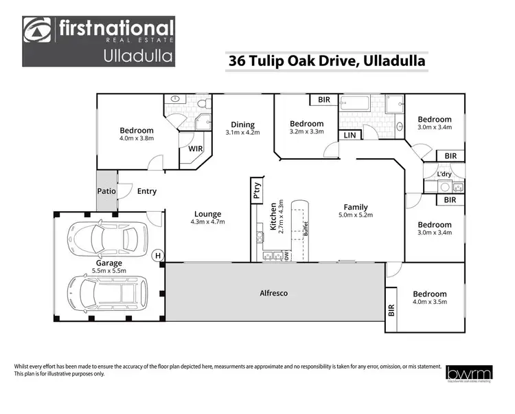 Floorplan of Homely house listing, 36 Tulip Oak Drive, Ulladulla NSW 2539