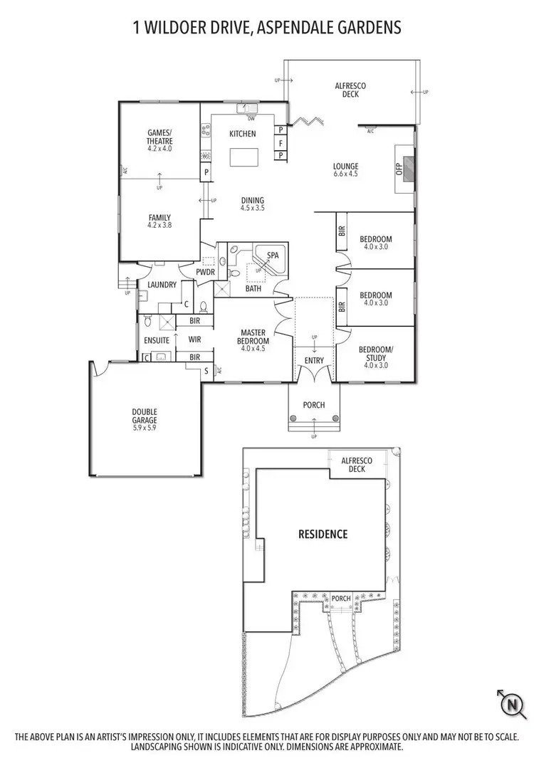 Floorplan of Homely house listing, 1 Wildoer Drive, Aspendale Gardens VIC 3195