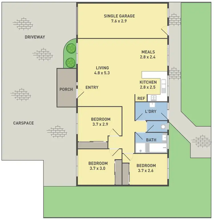 Floorplan of Homely unit listing, 3/8 Forrest Street, Albion VIC 3020