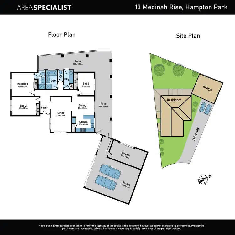 Floorplan of Homely house listing, 13 Medinah Rise, Hampton Park VIC 3976