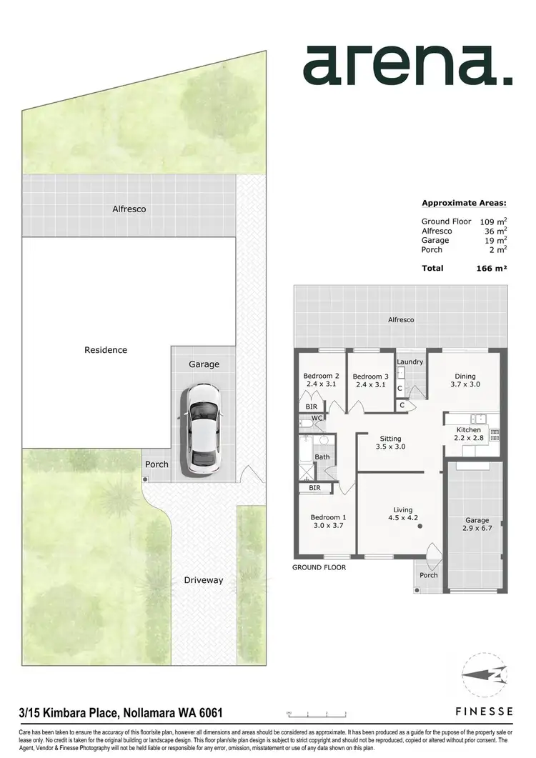 Floorplan of Homely villa listing, 3/15 Kimbara Place, Nollamara WA 6061