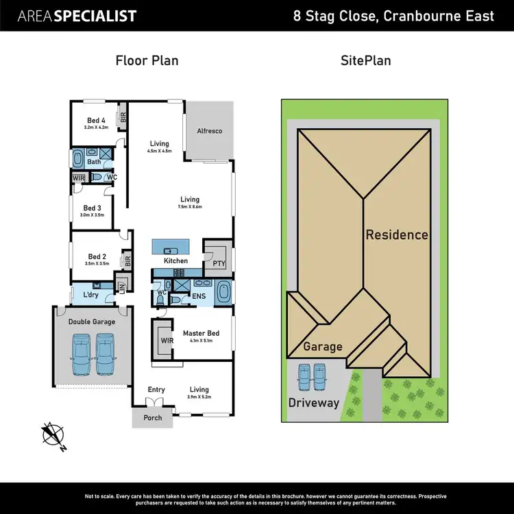 Floorplan of Homely house listing, 8 Stag Close, Cranbourne East VIC 3977