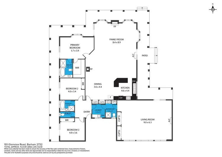 Floorplan of Homely rural property listing, 101 Glenview Road, Barham NSW 2732
