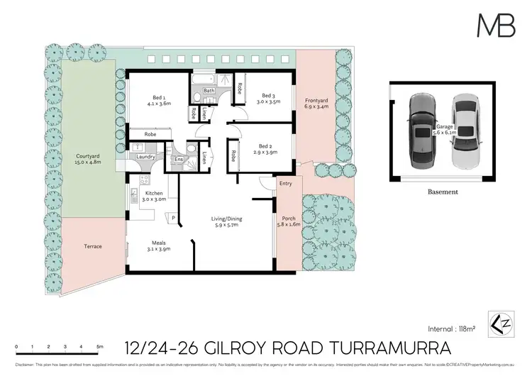 Floorplan of Homely villa listing, 12/24-26 Gilroy Road, Turramurra NSW 2074