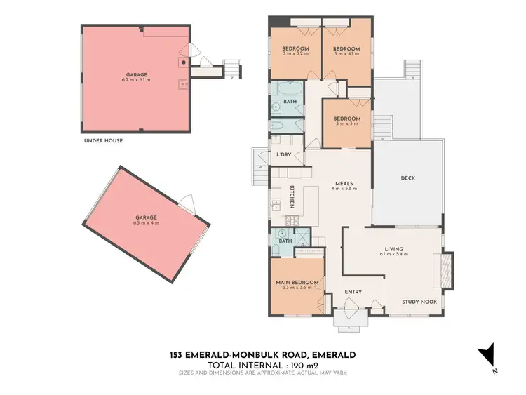 Floorplan of Homely house listing, 153 Emerald-Monbulk Road, Emerald VIC 3782