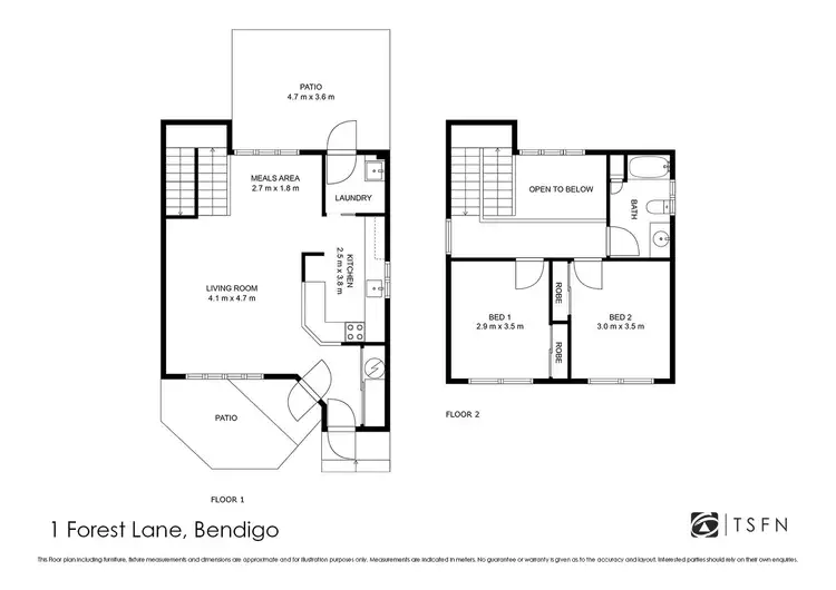 Floorplan of Homely house listing, 1 Forest Lane, Bendigo VIC 3550