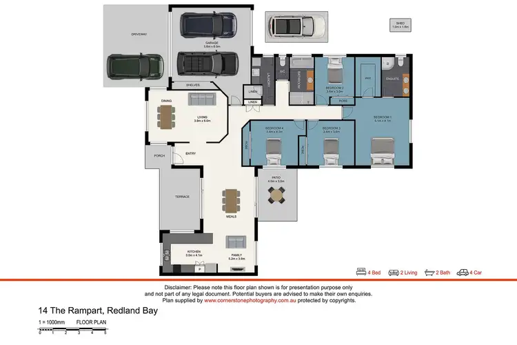 Floorplan of Homely house listing, 14 The Rampart, Redland Bay QLD 4165