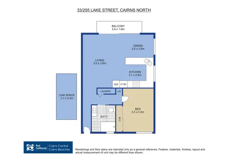 Floorplan of Homely unit listing, 33/255 Lake Street, Cairns North QLD 4870