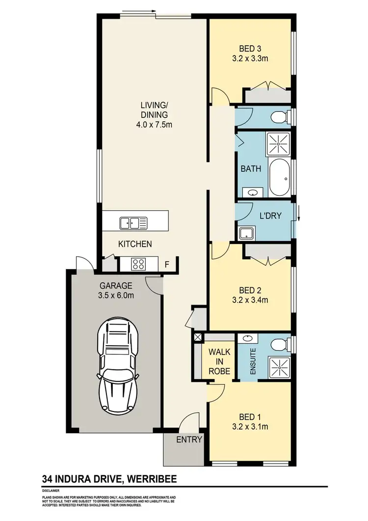 Floorplan of Homely house listing, 34 Indura Drive, Werribee VIC 3030