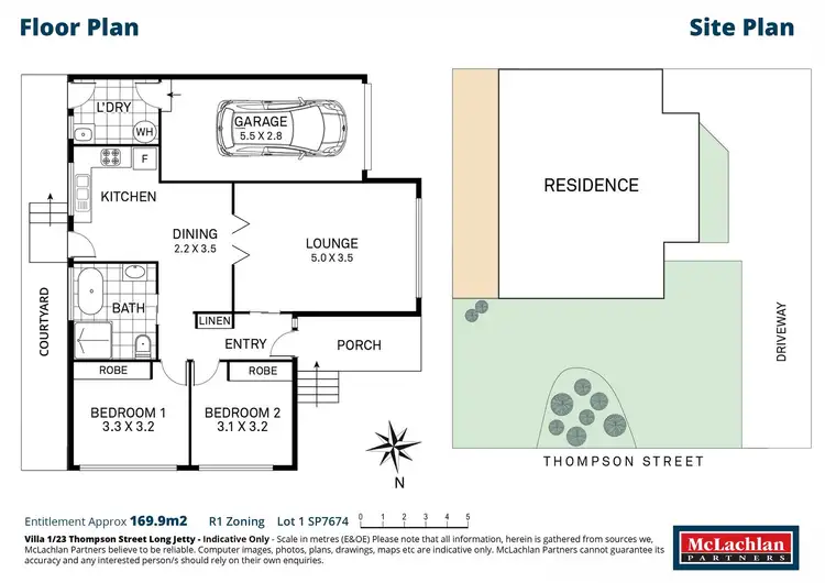 Floorplan of Homely villa listing, 1/23 Thompson Street, Long Jetty NSW 2261