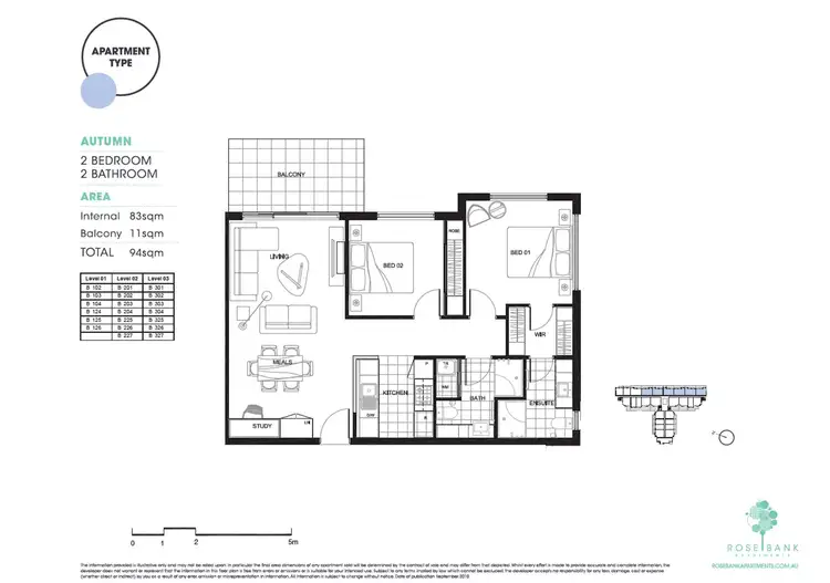 Floorplan of Homely apartment listing, B301/60 Autumn Tce, Clayton South VIC 3169