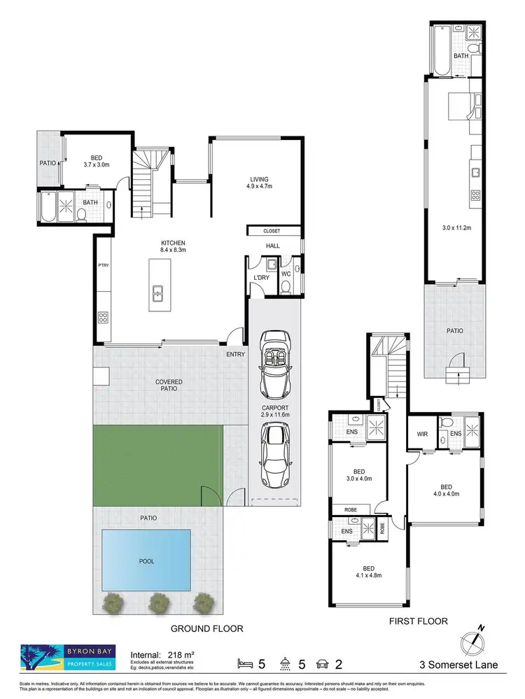 Floorplan of Homely house listing, 3 Somerset Lane, Byron Bay NSW 2481