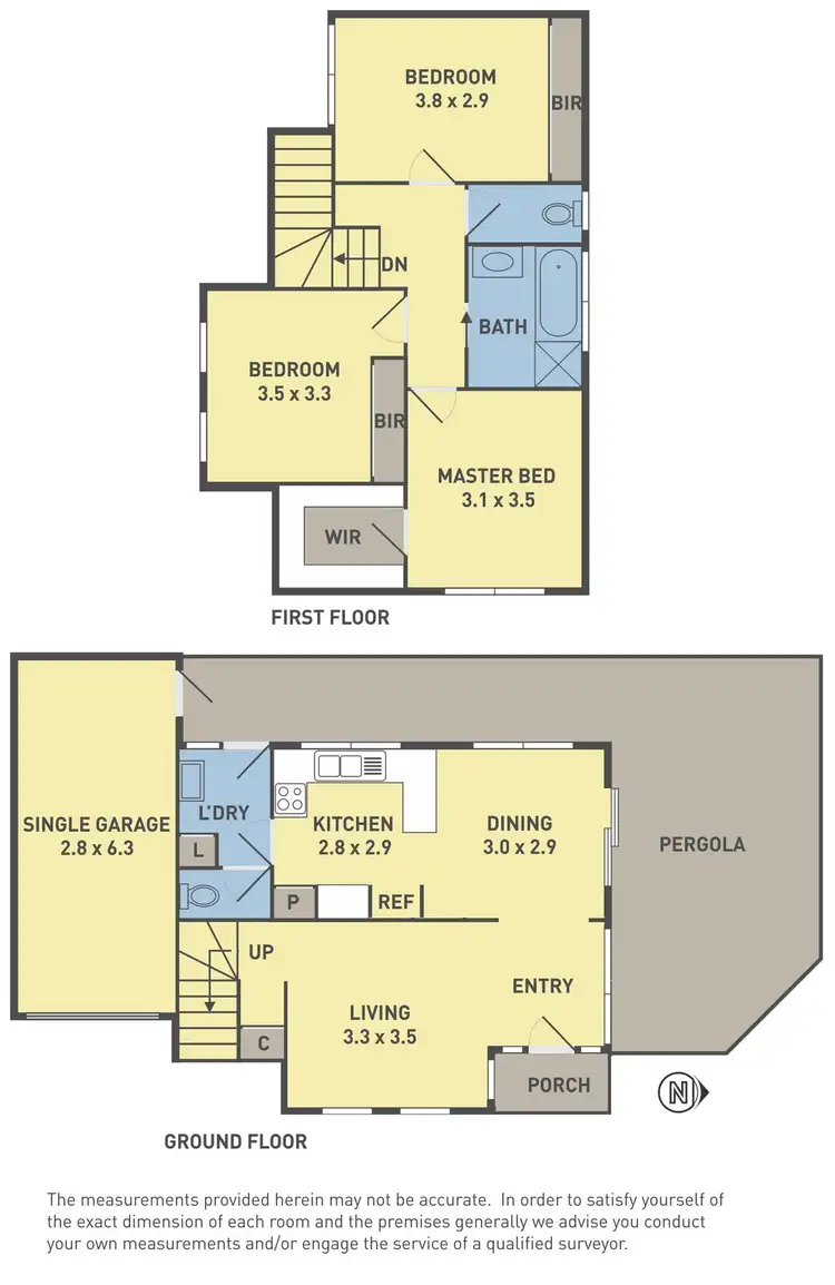 Floorplan of Homely townhouse listing, 3/25 Stanlake Street, Footscray VIC 3011