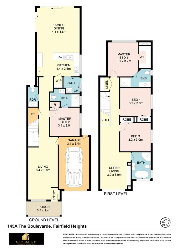 Floorplan of Homely semi-detached listing, 145A The Boulevarde, Fairfield Heights NSW 2165