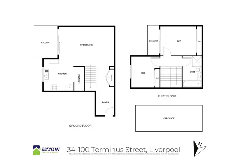 Floorplan of Homely unit listing, 34/100 Terminus Street, Liverpool NSW 2170