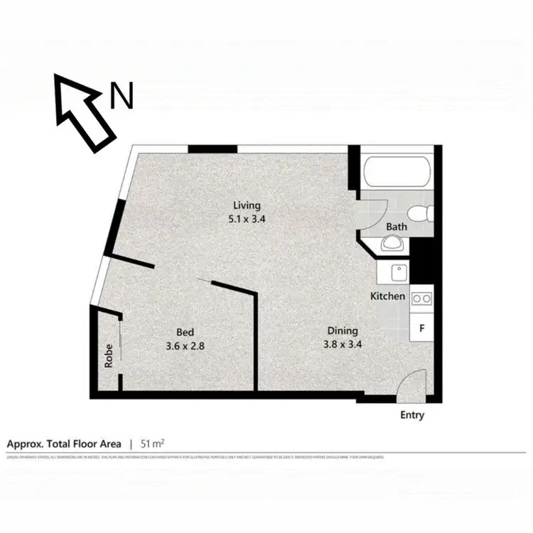 Floorplan of Homely apartment listing, 222/293 North Quay, Brisbane City QLD 4000