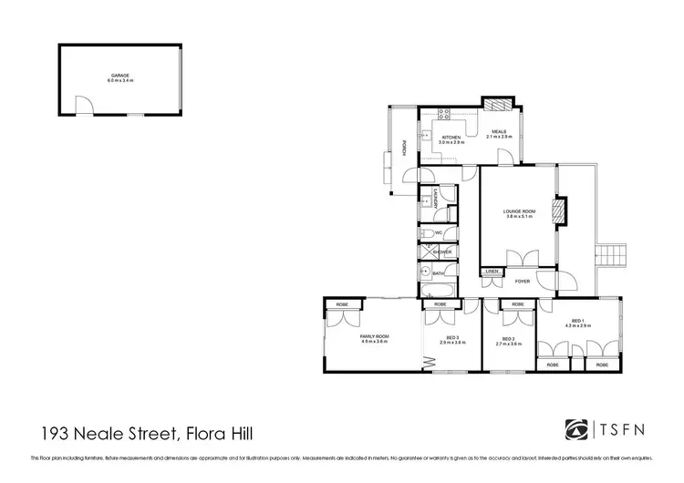 Floorplan of Homely house listing, 193 Neale Street, Flora Hill VIC 3550