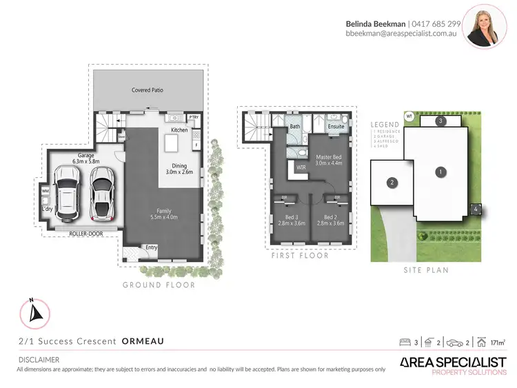Floorplan of Homely semi-detached listing, 2/1 Success Crescent, Ormeau QLD 4208