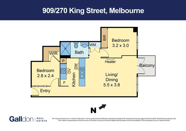 Floorplan of Homely apartment listing, 909/270 King Street, Melbourne VIC 3000