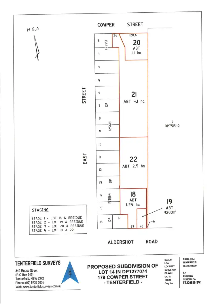 Floorplan of Homely land listing, Lot 21 Cowper Street, Tenterfield NSW 2372