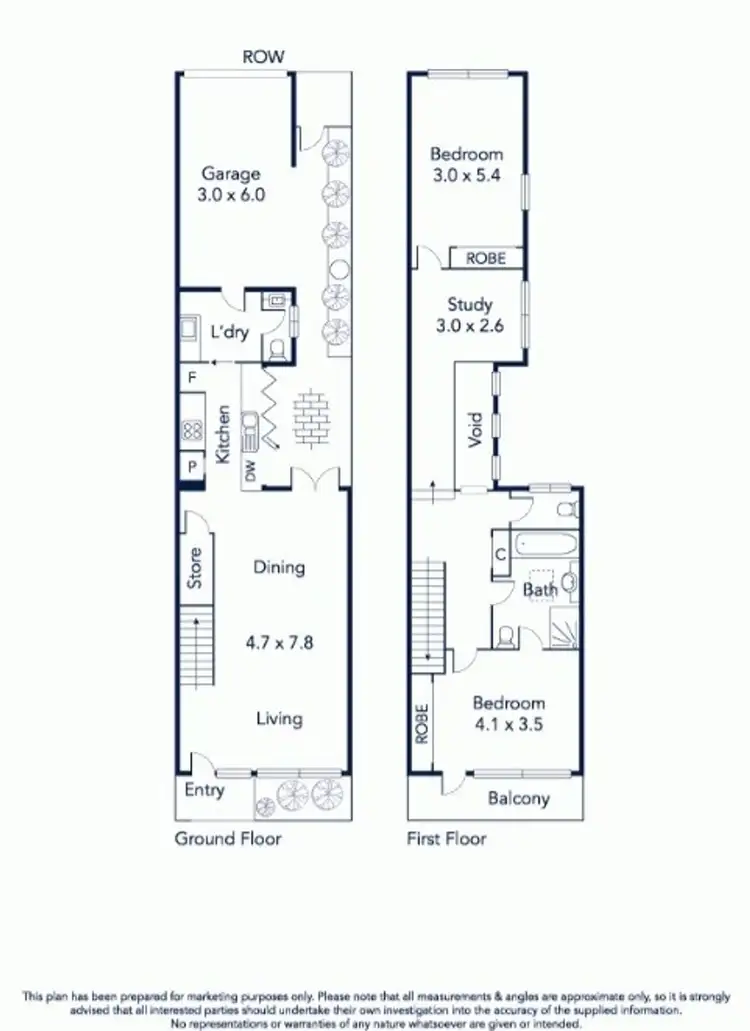 Floorplan of Homely townhouse listing, 35 Goldsbrough Walk, Kensington VIC 3031