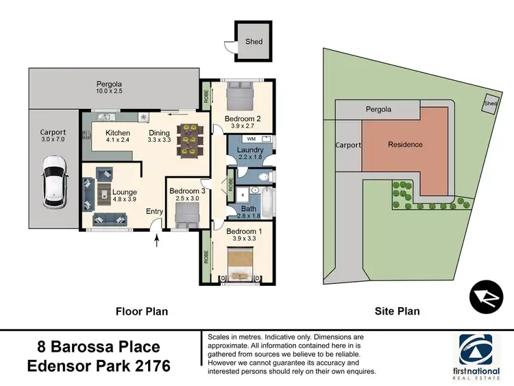 Floorplan of Homely house listing, 8 Barossa Place, Edensor Park NSW 2176