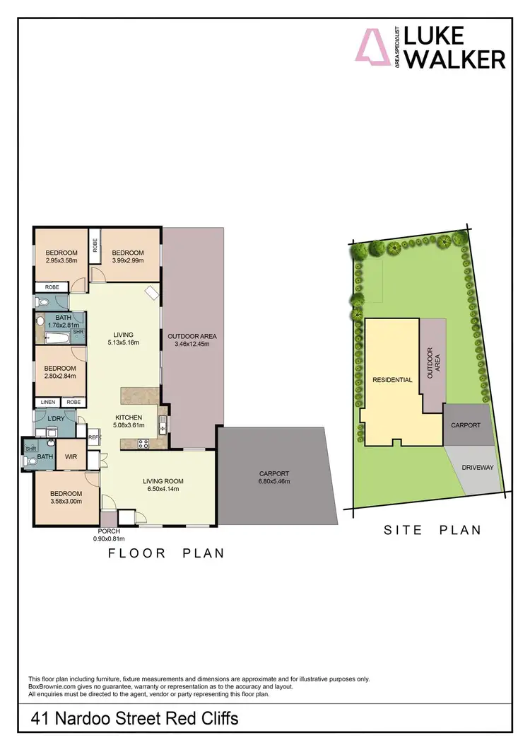 Floorplan of Homely house listing, 41 Nardoo Street, Red Cliffs VIC 3496