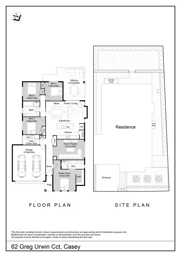 Floorplan of Homely house listing, 62 Greg Urwin Circuit, Casey ACT 2913