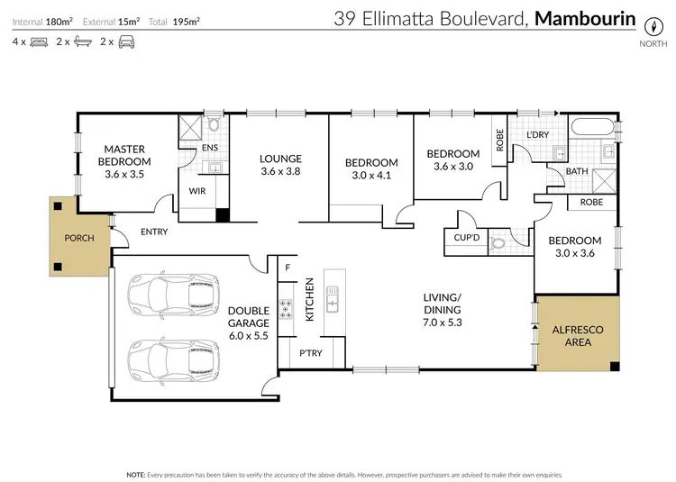 Floorplan of Homely house listing, 39 Ellimatta Road, Mambourin VIC 3024