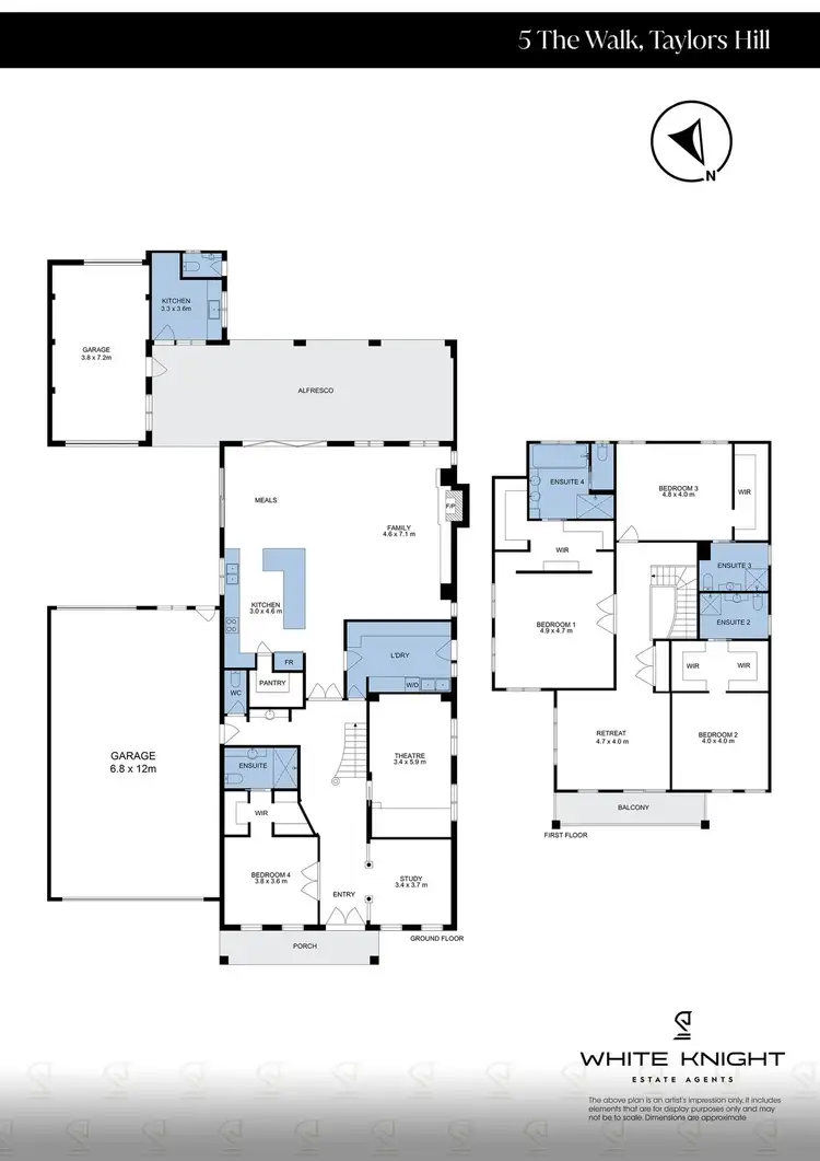Floorplan of Homely house listing, 5 The Walk, Taylors Hill VIC 3037