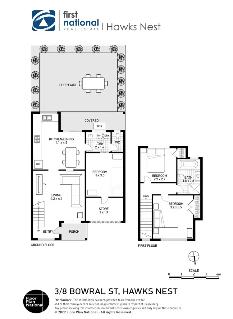 Floorplan of Homely townhouse listing, 3/8 Bowral Street, Hawks Nest NSW 2324