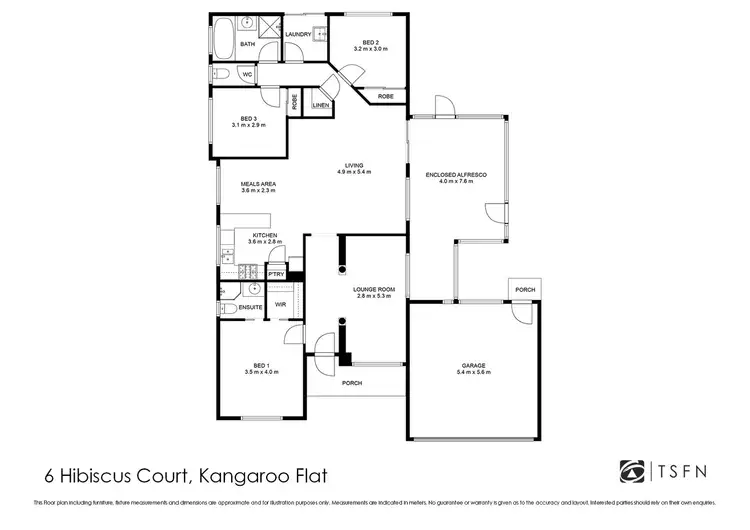 Floorplan of Homely house listing, 6 Hibiscus Court, Kangaroo Flat VIC 3555
