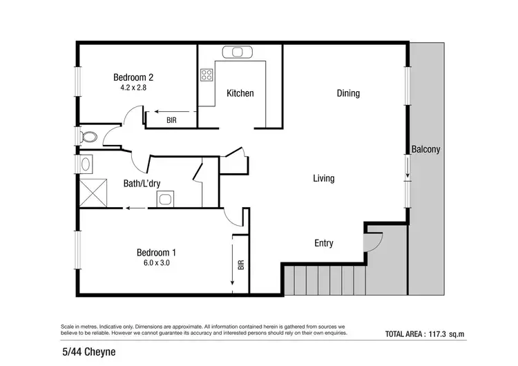 Floorplan of Homely unit listing, 5/44 Cheyne Street, Pimlico QLD 4812