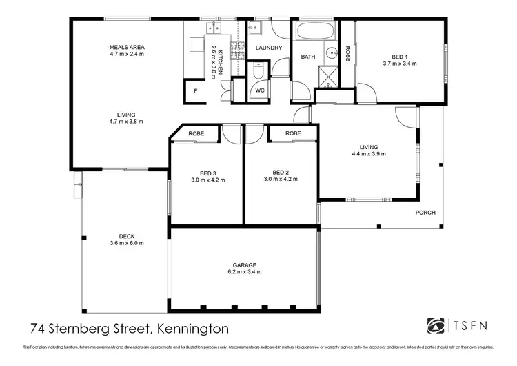Floorplan of Homely house listing, 74 Sternberg Street, Kennington VIC 3550