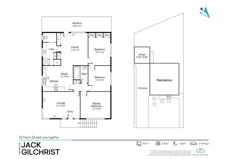 Floorplan of Homely house listing, 22 Horn Street, Leongatha VIC 3953