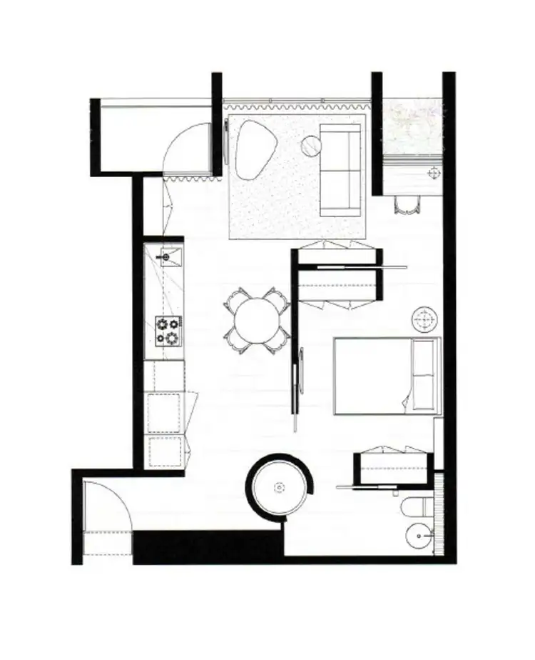 Floorplan of Homely apartment listing, 2217/22 Dorcas Street, Southbank VIC 3006