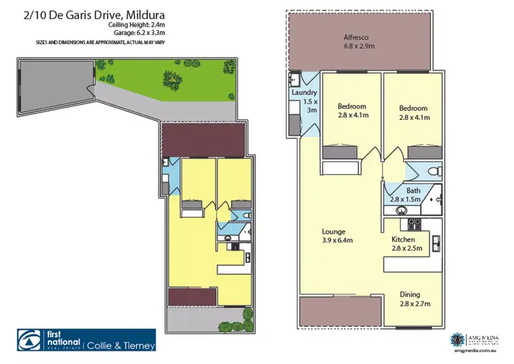 Floorplan of Homely unit listing, 2/10 De Garis Drive, Mildura VIC 3500